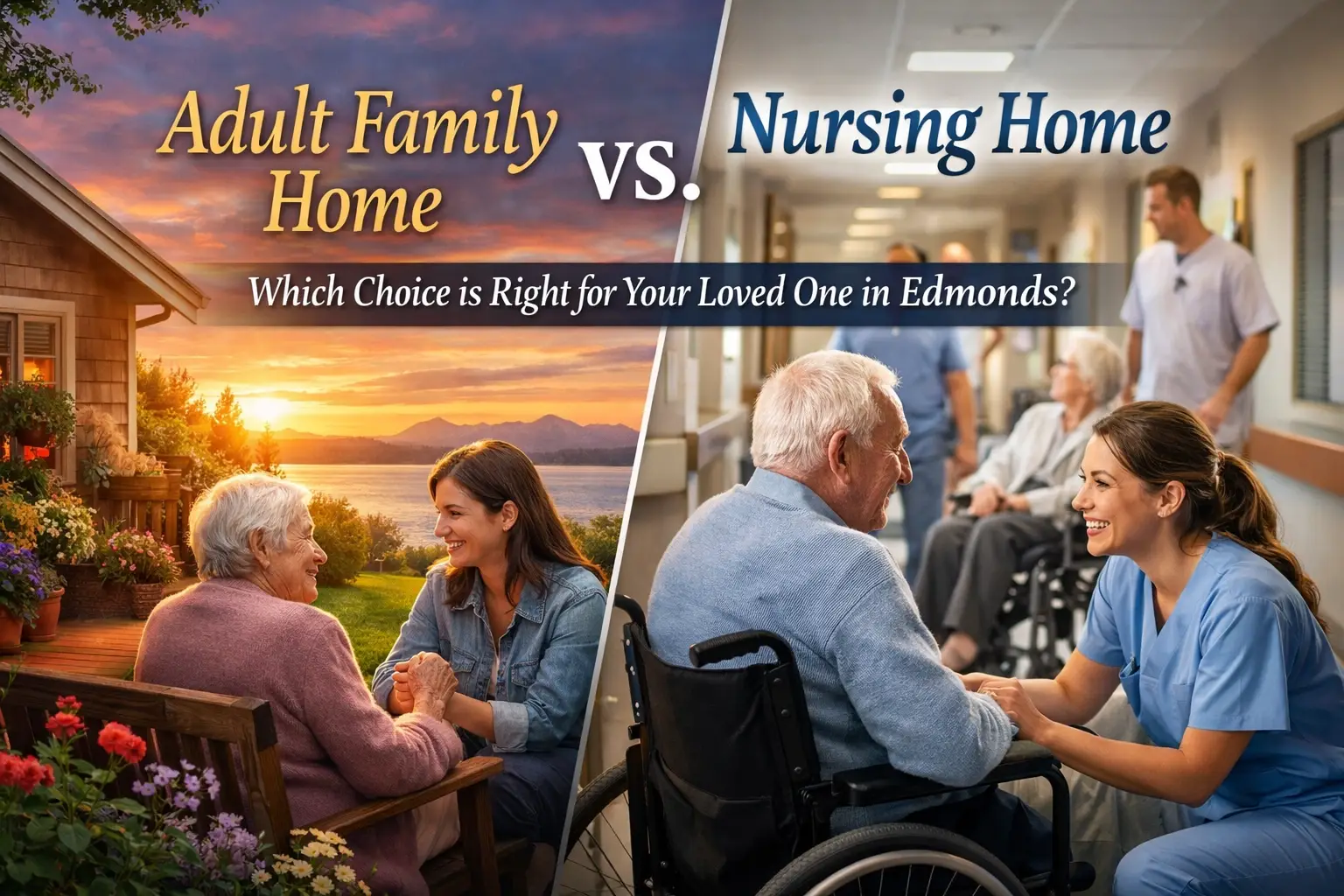 Adult Family Home vs. Nursing Home: Which Choice is Right for Your Loved One in Edmonds?